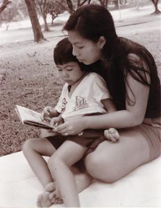 My sister Sinag and her daughter Raya